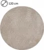 Teppich Rund - 120 cm - Beige - Geometrisches Muster - Produktbild-Vorschau 2