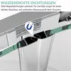 Close-up diagram illustrating the magnetic seals of a shower door. Produktbild-Vorschau
