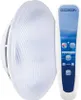 A white LED lamp and a blue remote control are shown against a white background. Produktbild-Vorschau