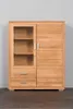 Highboard Vitrine Basel 2-türig Wildeiche Massivholz geölt Produktbild-Vorschau 2