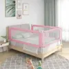 vidaXL Kleinkind-Bettschutzgitter Rosa 140x25 cm Stoff Produktbild-Vorschau 2