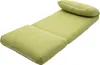 A green chaise lounge with a pillow on a white background. Produktbild-Vorschau