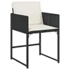 13-tlg. Garten-Essgruppe mit Kissen Schwarz Poly Rattan Produktbild-Vorschau 5