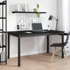 vidaXL Eettafel, 140 x 80 x 75 cm, houtvezel, zwart, Productafbeelding-voorbeeld 3