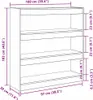 vidaXL Bibliothèque noire imitation chêne 100 x 30 x 103 cm Voir les images du produit 7