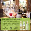 A gin and tonic being prepared with a list of recommended tonic waters and their logos. Produktbild-Vorschau