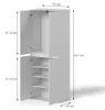 Kleiderschrank Vicco Claus Weiß 74 x 191.5 cm mit 4 Türen, Produktbild-Vorschau 2