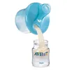 Powder being poured from a blue dispenser into a clear jar. Produktbild-Vorschau