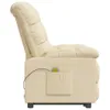 vidaXL Fauteuil de massage Crème Tissu Voir les images du produit 4