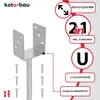 KOTARBAU® 4 pz Supporto per Pali Acciaio Zincato 101 mm Anteprima dell’immagine prodotto 5