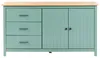 BELIANI Sideboard Grün Kiefernholz 150 cm Lang 3 Schubladen Produktbild-Vorschau 6