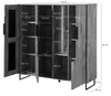MASSIVMOEBEL24 Highboard Wildeiche mit Glastür 142x43x145 Produktbild-Vorschau 8