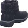 A black boot with a knitted cuff is shown from the back. Voir les images du produit