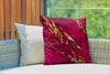 MuchoWow® Outdoor Kissen - Marmor - Rosa - Gold - Linie - Produktbild-Vorschau 3