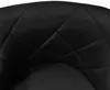A close-up view of the quilted upholstery of a black chair. Produktbild-Vorschau