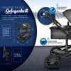 KIDUKU® Poussette combinée 3 en 1 Anthracite/Noir Buggy Voir les images du produit 3