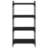 Möbel Bücherregal 4 Böden Schwarz 60x30x120 cm Produktbild-Vorschau 5