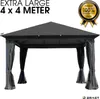 Alu Pavillon INFINITY 4x4m dunkelgrau Produktbild-Vorschau 3