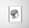 Poster - Canvas - Leinwand - 29,7 cm x 42 cm - Gehirn Produktbild-Vorschau 1