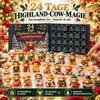 Highland Cow Adventskalender 2026 24 Stück 3D Produktbild-Vorschau 3
