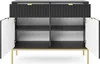 NOVA Kommode 2 Türen, 2 Schubladen, geriffelte Fronten, Produktbild-Vorschau 3
