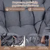 Fotel bujany COSTWAY z podnóżkiem, bardzo duży fotel bujany Podgląd zdjęcia produktu 6