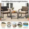 Set di mobili da giardino in polyrattan COSTWAY, set da Anteprima dell’immagine prodotto 8
