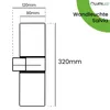 LUMILED LED vonkajšie nástenné svietidlo z dymového skla Náhľad obrázku produktu 5