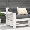 CLORIS Gartensofa mit Armlehne und Kissen Weiß Massivholz Produktbild-Vorschau 1