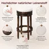 Barhocker Holz drehbar, gepolstert, Retro Design mit Nieten Produktbild-Vorschau 4