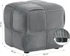 Homestyle4u 2647, Sitzhocker Grau Cord Sitzwürfel Produktbild-Vorschau 3