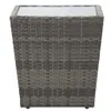 3-tlg. Bistro-Set Poly Rattan und Hartglas Grau Produktbild-Vorschau 9