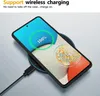 A smartphone is wirelessly charging on a charging pad, with a "100%" charge indicator on the screen. Voir les images du produit