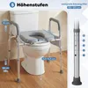 Rialzo per WC COSTWAY, sedile WC rialzato con maniglie, Anteprima dell’immagine prodotto 3