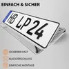 2 Stück Kennzeichenhalter Chrom Vollchrom Produktbild-Vorschau 4