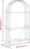 A line drawing of a firewood rack with dimensions indicated. Náhled obrázku produktu
