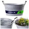 Vasca in zinco KADAX da 19 litri per giardino, grande vasca Anteprima dell’immagine prodotto 1
