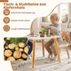 Kindertafel en set van 2 stoelen, wit, met poten van Productafbeelding-voorbeeld 2