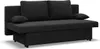 A black sofa with a pull-out bed function shown in a studio setting. Produktbild-Vorschau