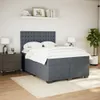 Boxspringbett mit Matratze Dunkelgrau 160x200 cm Samt Produktbild-Vorschau 3