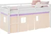 Homestyle4u Hochbett 90x200 Vorhang lila peach Kinderbett Produktbild-Vorschau 15
