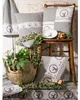 Corbeille à pain en tissu RESI Gris, à carreaux avec Voir les images du produit 3