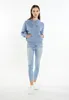 Mutha Damen Strick-Hoodie - jeansblau, L Produktbild-Vorschau 2