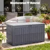 COSTWAY Gartenbox Outdoor mit abschließbarem Deckel 380 L, Produktbild-Vorschau 4