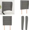 vidaXL Kopfteil mit Ohren Dunkelgrau 83x23x118/128 cm Stoff Produktbild-Vorschau 1