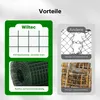 Wiltec Maschendrahtzaun Grün 1x5 m 100 cm Höhe 0,9 mm Produktbild-Vorschau 4