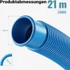 Wiltec Poolschlauch 21 m ⌀32 mm, Schwimmbadschlauch mit Produktbild-Vorschau 4