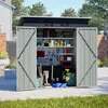 Metall Gerätehaus mit Pultdach Fundament Schuppen Produktbild-Vorschau 4