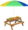 Table de pique-nique pour enfants 3 en 1 avec parasol, Voir les images du produit 3
