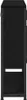 A side view of a black mirrored cabinet with a shelf. Produktbild-Vorschau